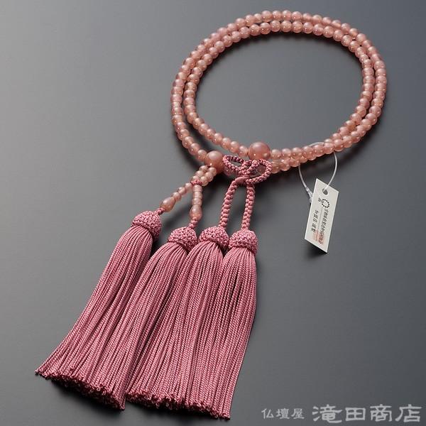 仏壇屋 滝田商店 数珠 浄土真宗 女性用 インカローズ(ロードクロサイト