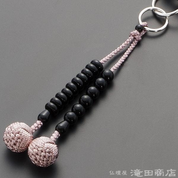 仏壇屋 滝田商店 数珠 浄土宗 女性用 黒オニキス 桜彫り 六万浄土8寸