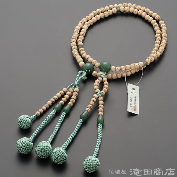 仏壇屋 滝田商店 数珠 日蓮宗 女性用 星月菩提樹 インドヒスイ 仏壇屋 滝田商店 数珠 日蓮宗 女性用 星月菩提樹 インドヒスイ