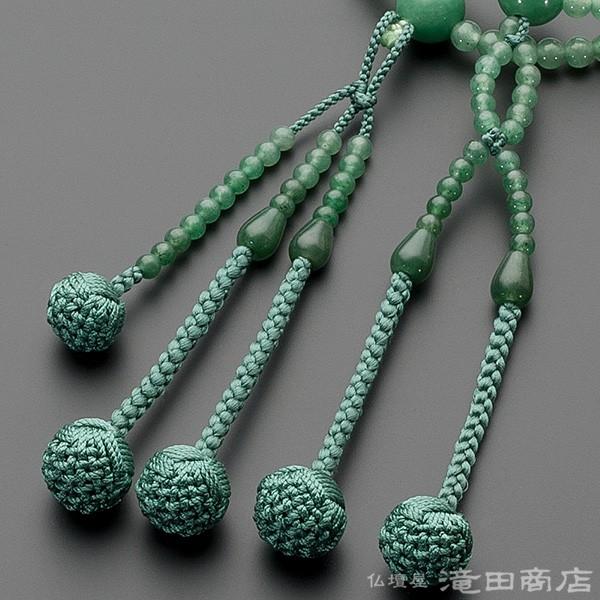 ◇25◇ 天台宗 平玉☆本黒檀 インド翡翠仕立 9寸 数珠 釈迦凡天 ◇25◇ 天台宗 平玉☆本黒檀 インド翡翠仕立 9寸 数珠 釈迦凡天
