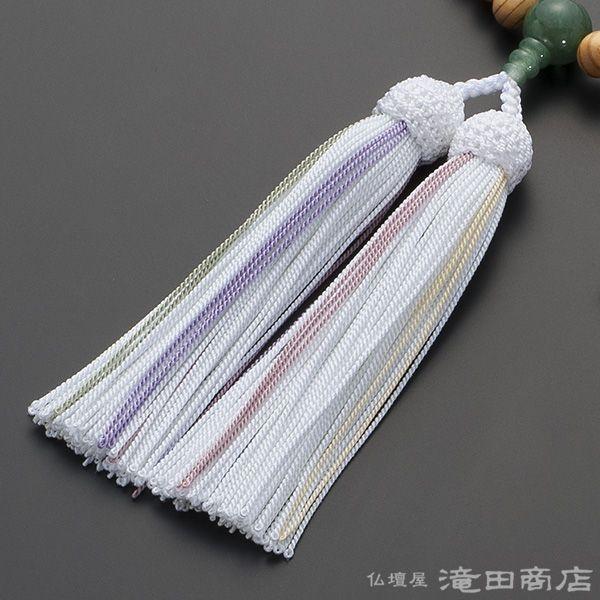 仏壇屋 滝田商店 神道用数珠 女性用 桧(ひのき) インドヒスイ仕立 2天