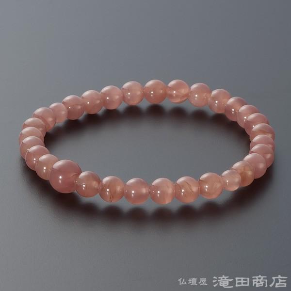 仏壇屋 滝田商店 腕輪念珠 数珠 ブレスレット インカローズ 6mm : 仏壇