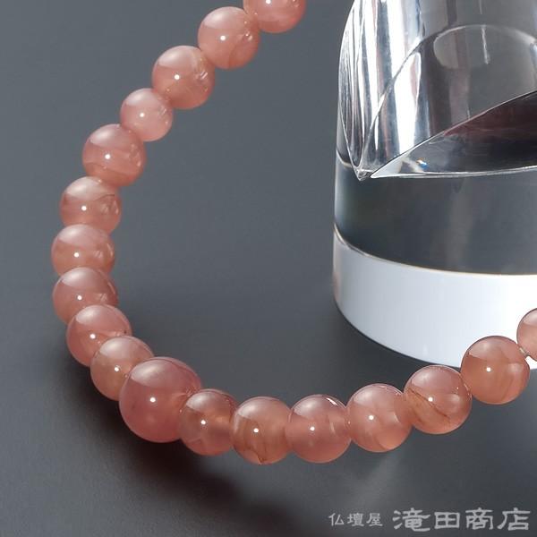 仏壇屋 滝田商店 腕輪念珠 数珠 ブレスレット インカローズ 6mm : 仏壇