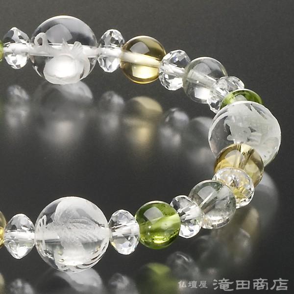 仏壇屋 滝田商店 四神ブレス 数珠 ブレスレット ペリドット8mm