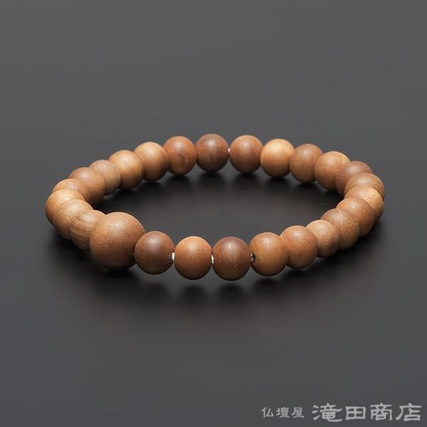 仏壇屋 滝田商店 腕輪念珠 数珠 ブレスレット インド白檀 8mm(尺 仏壇屋 滝田商店 腕輪念珠 数珠 ブレスレット インド白檀 8mm(尺