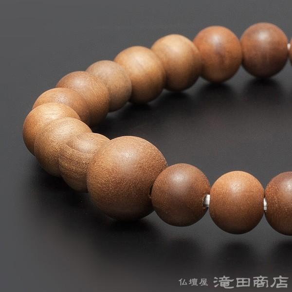 仏壇屋 滝田商店 腕輪念珠 数珠 ブレスレット インド白檀 8mm(尺 仏壇屋 滝田商店 腕輪念珠 数珠 ブレスレット インド白檀 8mm(尺