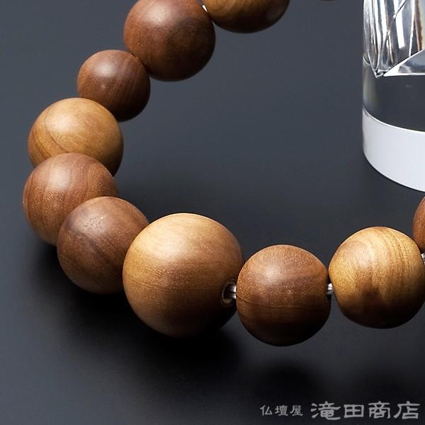 仏壇屋 滝田商店 腕輪念珠 数珠 ブレスレット インド白檀 14mm (老山