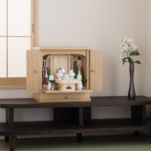 ★総額13万円★家具4点セット 上置き ミニ仏壇 ジェミニ ホワイトオーク 16号 | 仏壇・仏具・位牌の