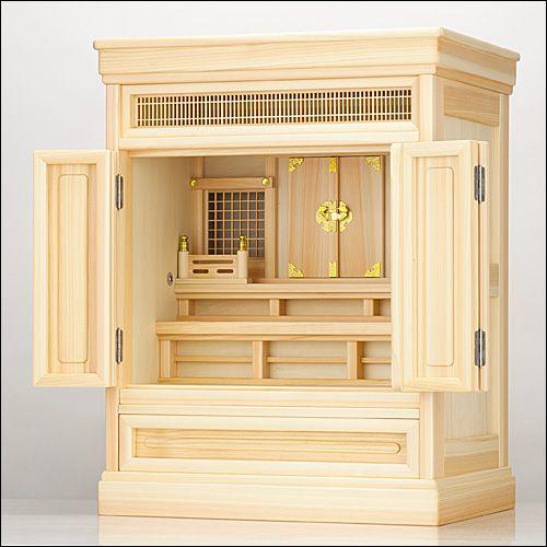 神氣霊視　八咫（やた） No.1 仏壇屋 滝田商店 祖霊舎 神徒壇 上置き型 25号(山印) 桧材(御霊舎 祭壇