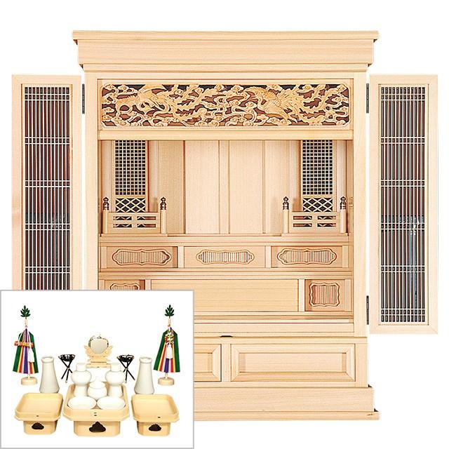 仏壇屋 滝田商店 祖霊舎 神徒壇 浄明(じょうみょう) 上置型 30号(木印 