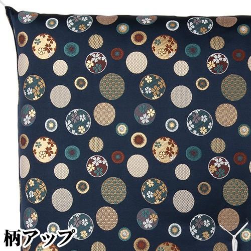 仏壇屋 滝田商店 御前座布団 花風船 紺（仏壇用座布団 仏前座布団