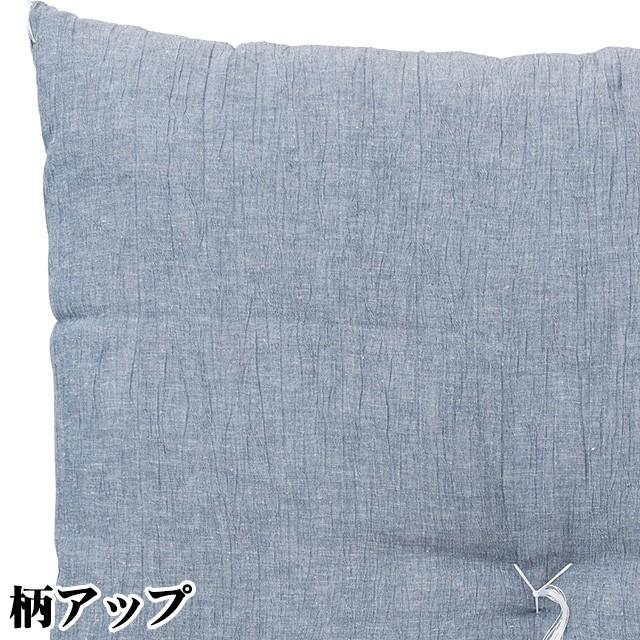仏壇屋 滝田商店 夏用座布団 麻 ちぢみブルー (御前座布団)(仏壇用