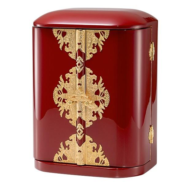 厨子 丸厨子 巾広 朱塗り 1.2尺 国産（日本製）_1