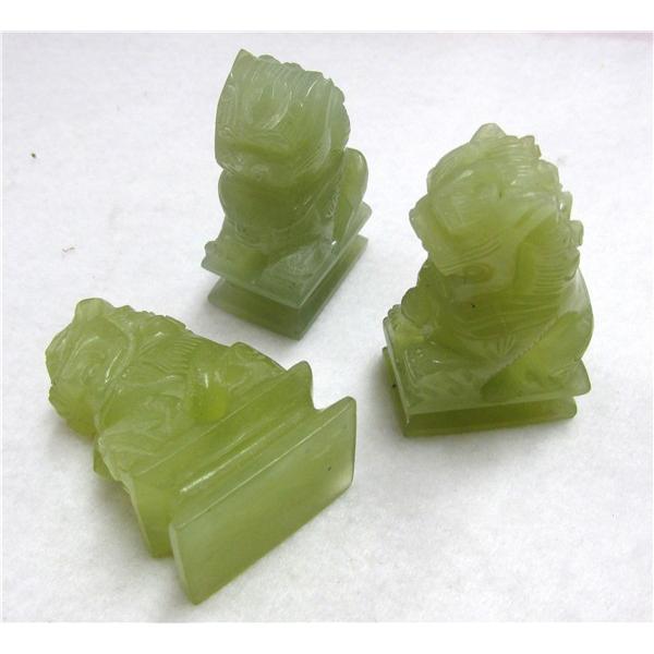 天然石 玉彫刻置物 獅子 パワーストーン 風水開運 : 多幸屋商店 - 通販