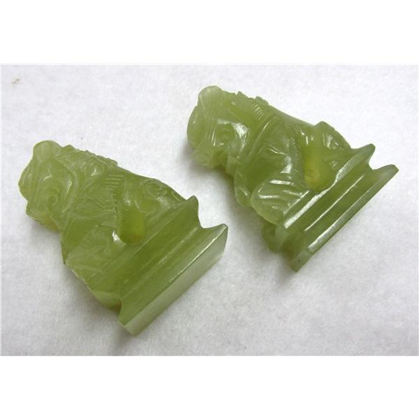 天然石 玉彫刻置物 獅子 パワーストーン 風水開運 : 多幸屋商店