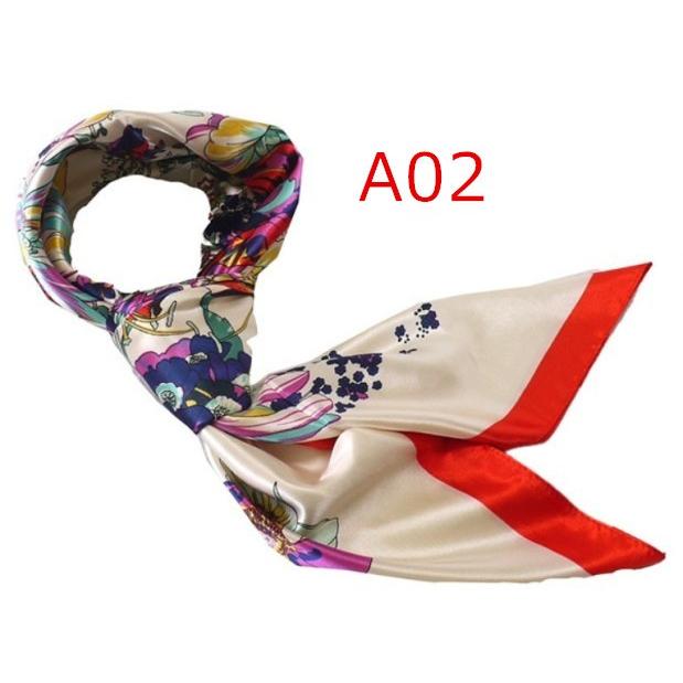 華麗で富貴な7シルク調　花柄90角正方形大判スカーフ　（A1〜A10）｜takouya｜04