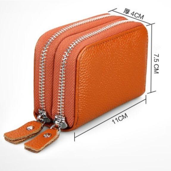 牛革 ダブルファスナー カードケース カード入れ 小銭入れ 財布