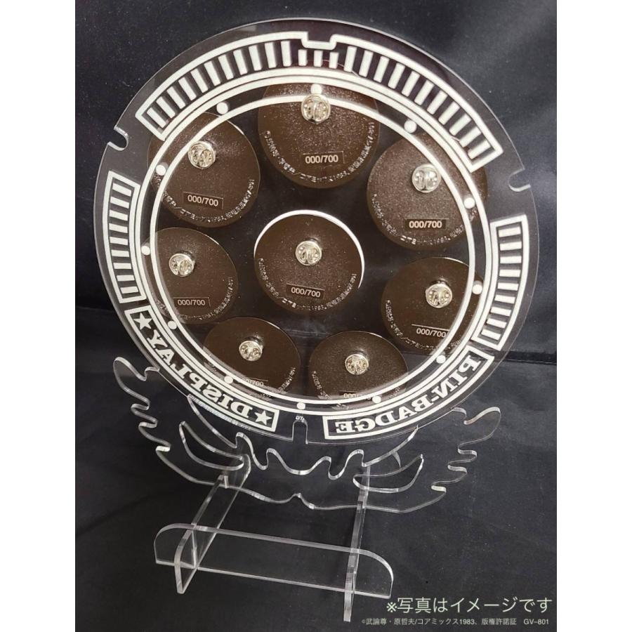 ピンバッジ8個用ディスプレイ ver.クリア（アクリル 透明感 観賞