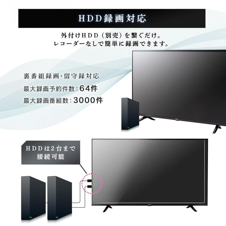 4K対応液晶テレビ 50V型Fiona 50UB10PC ブラック アイリスオーヤマ｜takuhaibin｜09