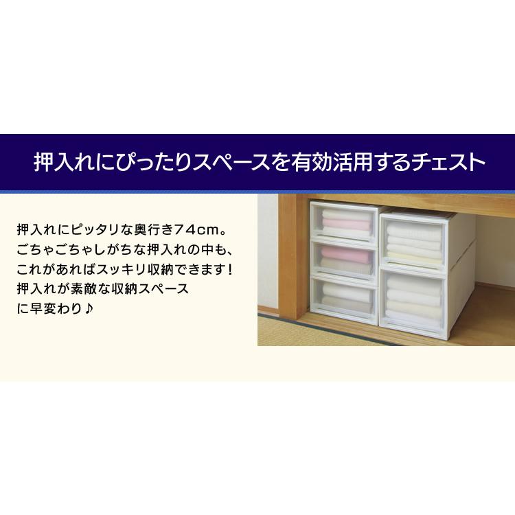 収納ボックス 収納ケース 衣装ケース 引き出し チェスト クローゼット プラスチック 衣類収納 4個セット アイリスオーヤマ MG-7423｜takuhaibin｜03