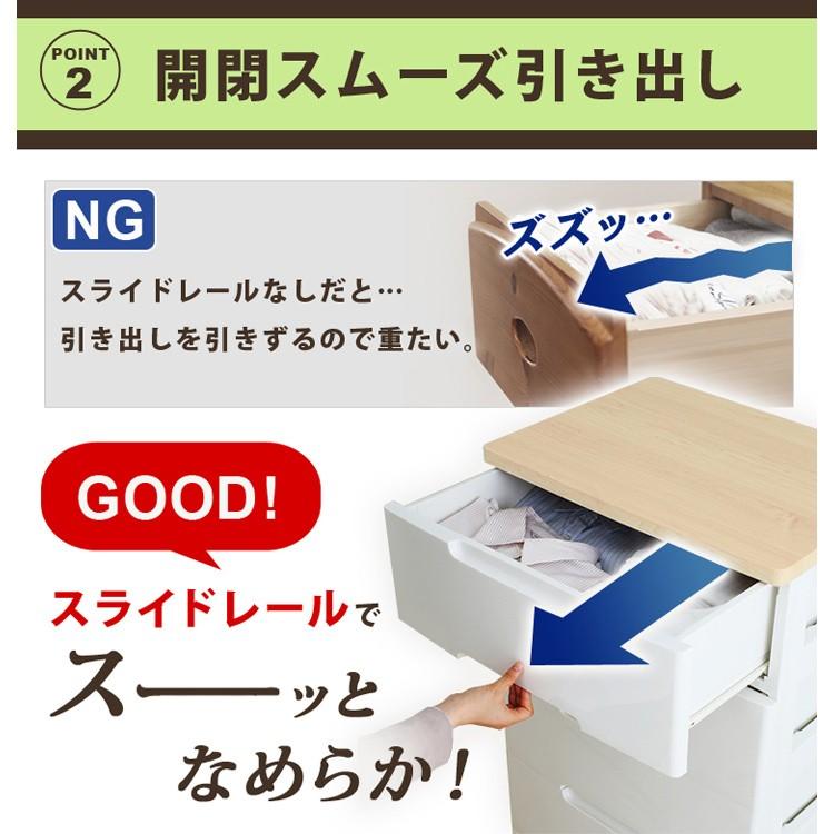 2台セット 収納ケース プラスチック おしゃれ ウッドトップチェスト 6段 HG-326R ホワイト/ナチュラル アイリスオーヤマ 時間指定不可_6