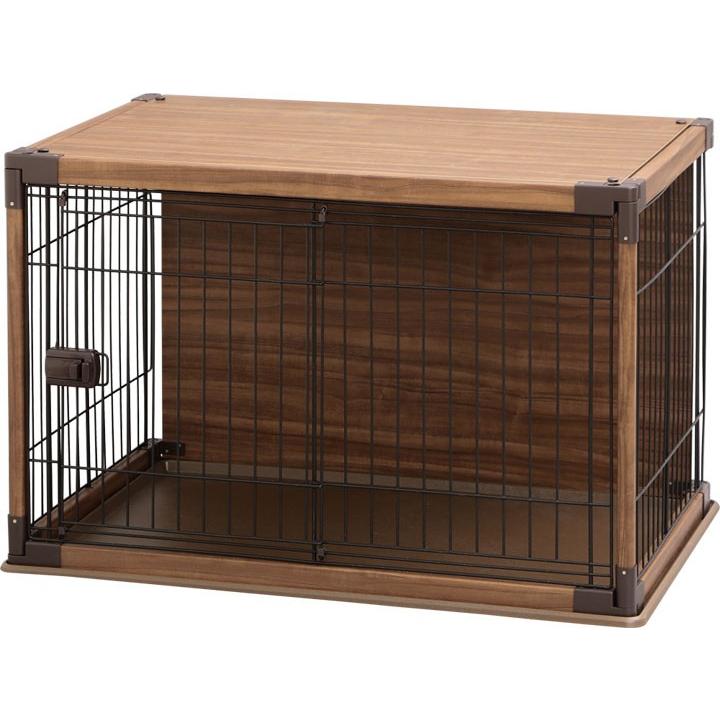 おしゃれ 室内 サークル 北欧 屋根付き 木目調 犬ケージ アイリス