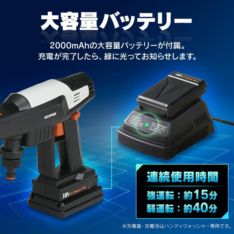IRIS OHYAMA（アイリスオーヤマ） 高圧洗浄機 コードレス 家庭用 充電