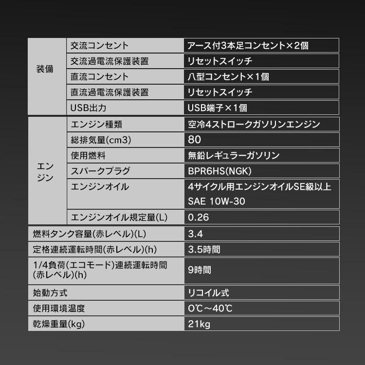 IRIS OHYAMA（アイリスオーヤマ） インバーター発電機 オレンジ IGG