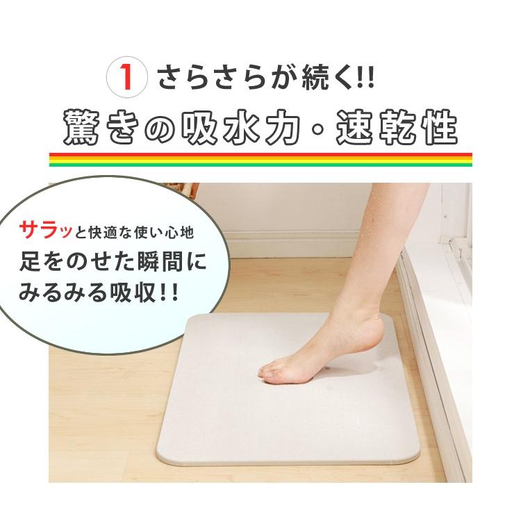 IRIS OHYAMA（アイリスオーヤマ） バスマット 珪藻土バスマット 珪藻土