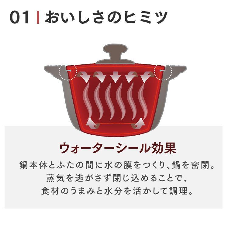 鍋 24cm ih ih対応 深型 無加水鍋 両手鍋 一人暮らし 新生活 アイリスオーヤマ なべ おしゃれ 蓋付き 無水調理鍋 MKS-24 | IRIS OHYAMA | 08