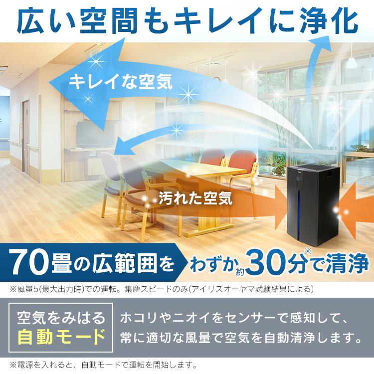 IRIS OHYAMA（アイリスオーヤマ） 空気清浄機 大型 70畳 温度 湿度
