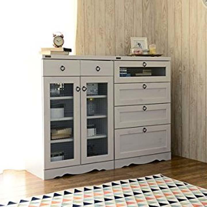 北欧 収納 おしゃれ ビストロ チェスト BT90-60H 代引不可