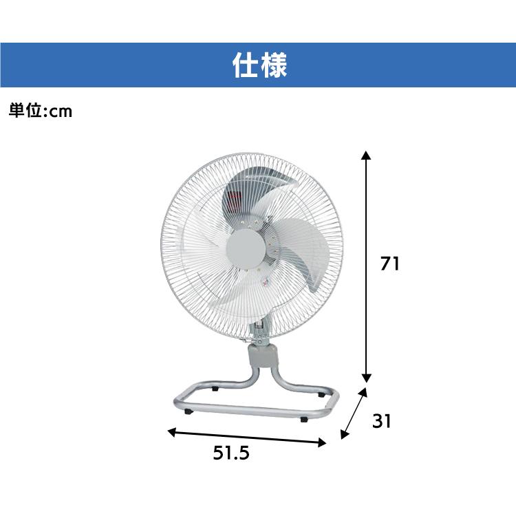 ナカトミ工場扇HZF-45A ナカトミ 45cm アルミフロア扇 HZF-45A (D) : ラクチーナ Yahoo!店