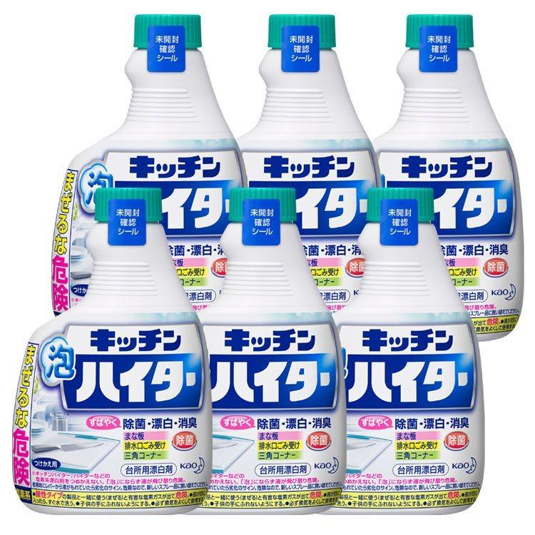 キッチン泡ハイター 詰め替え 400ml つけかえ用 ハイター 台所用 漂白剤 泡ハイター 塩素系 6個セット 花王｜takuhaibin