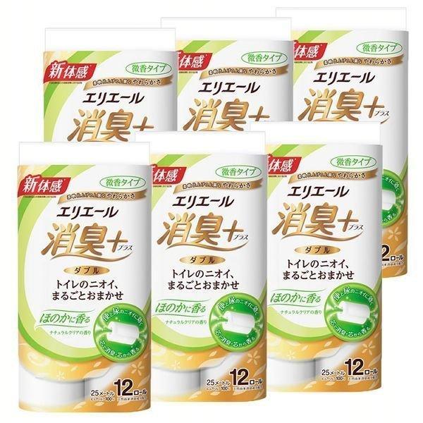 トイレットペーパー ダブル まとめ買い 日用品 ちり紙 エリエール 消臭プラス 25m 12ロール 6個セット ほのかに香る ナチュラルクリアの香り 大王製紙 :7171227:くらしの宅配便 - 通販 - Yahoo!ショッピング トイレットペーパー ダブル まとめ買い 日用品 ちり紙 エリエール 消臭プラス 25m 12ロール 6個セット ほのかに香る ナチュラルクリアの香り 大王製紙 :7171227:くらしの宅配便 - 通販 - Yahoo!ショッピング