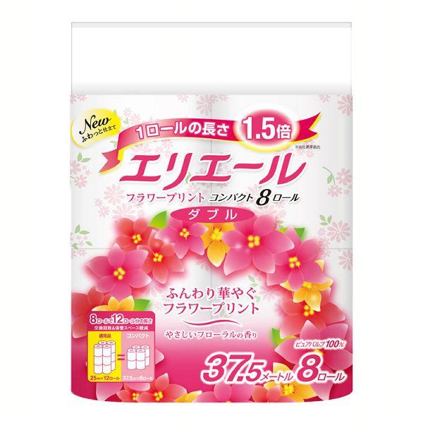 トイレットペーパー ダブル まとめ買い 日用品 ちり紙 エリエール フラワープリント 1.5倍巻き 37.5m 8ロール パルプ100% 優雅な花の香り 大王製紙 :7171232:くらしの宅配便 - 通販 - Yahoo!ショッピング トイレットペーパー ダブル まとめ買い 日用品 ちり紙 エリエール フラワープリント 1.5倍巻き 37.5m 8ロール パルプ100% 優雅な花の香り 大王製紙 :7171232:くらしの宅配便 - 通販 - Yahoo!ショッピング