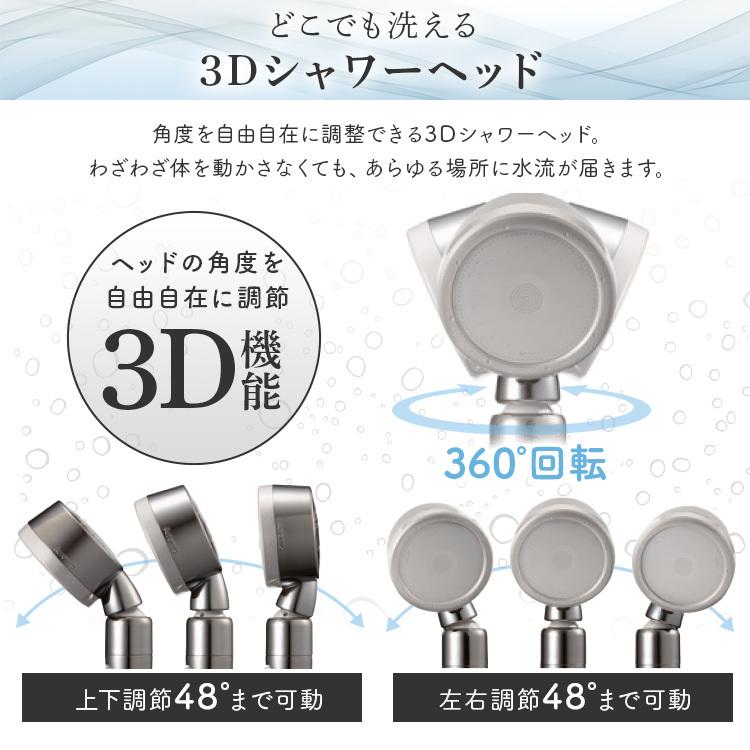 シャワーヘッド 3Dナノバブルシャワー・プレミアム 3D-XN1A-SL (D)(B