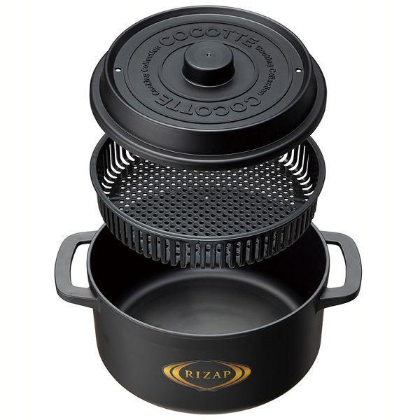 究極の鍋 スケーター ココット風 電子レンジ用鍋 ライザップ 監修レシピ付 RIZAP