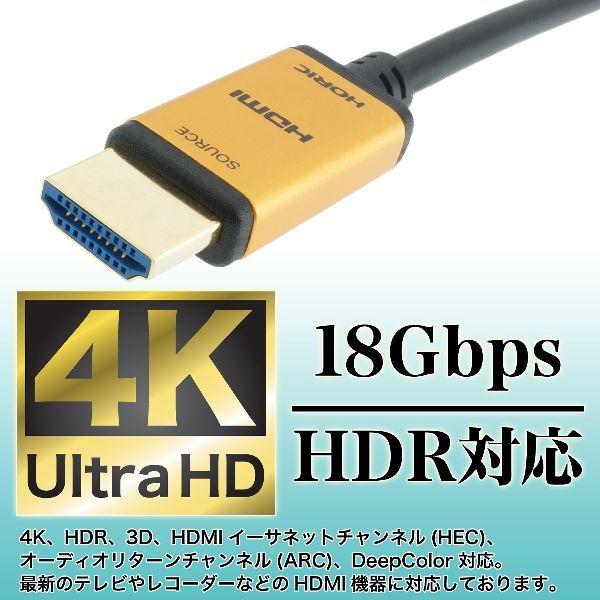 光ファイバー HDMIケーブル 15m スタンダードタイプ ゴールド／黒 HH150-534GP ホーリック (D)_7