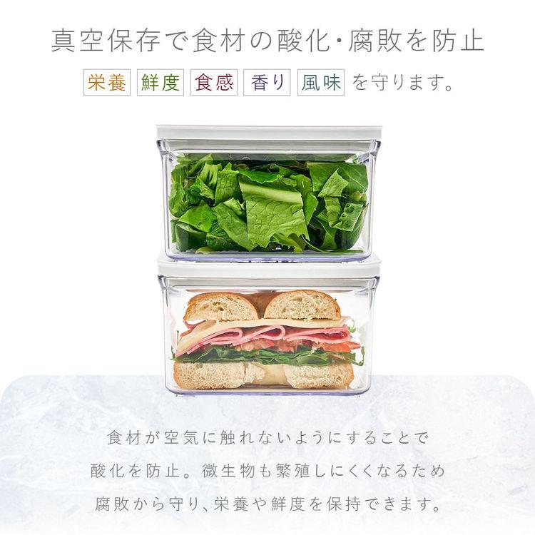 真空保存容器 BPAフリー 密閉 自動 電動真空 食洗機対応 冷凍庫対応