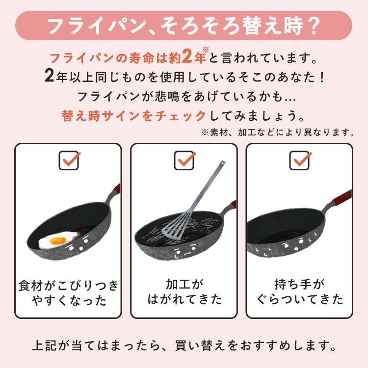 フライパンセット IH ガス 白 アイリスオーヤマ 10点セット おしゃれ IH対応 20cm 26cm セラミックカラーパン CC-10S [G] ※：予約品【5月中旬〜下旬頃】｜takuhaibin｜16