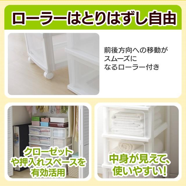 IRIS OHYAMA（アイリスオーヤマ） チェスト スリム 3段 プラスチック