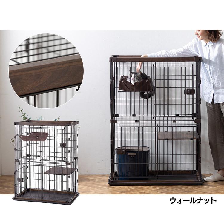 IRIS OHYAMA（アイリスオーヤマ） ケージ ウッディキャットケージ2段