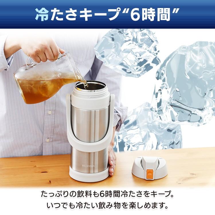 水筒 スポーツジャグ 子供 2L 直飲み 大容量 真空断熱 保冷 ステンレス 部活 スポーツドリンク 2000ml アイリスオーヤマ SJ-2000 * | IRIS OHYAMA | 06