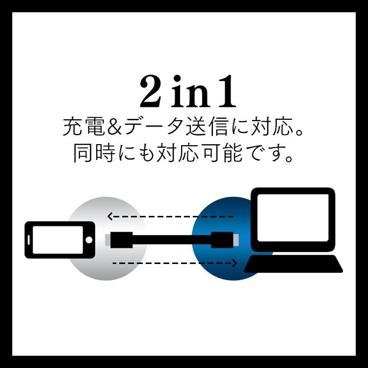 高耐久ケーブル USBケーブル ケーブルType-C 高耐久USB3.1ケーブル 1m(GEN2) ICCC-D10 アイリスオーヤマ メール便｜takuhaibin｜05