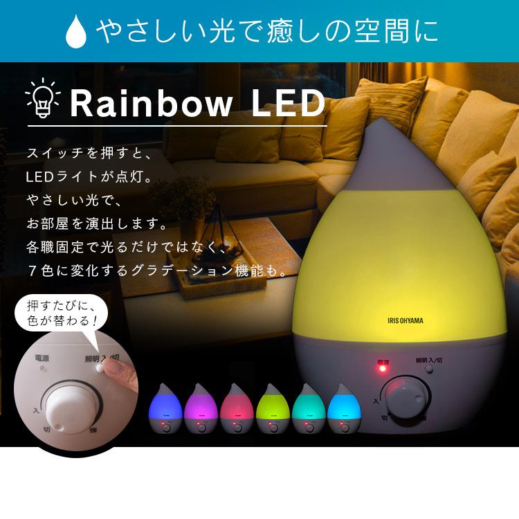 IRIS OHYAMA（アイリスオーヤマ） 加湿器 超音波式 2.8L アロマ LED