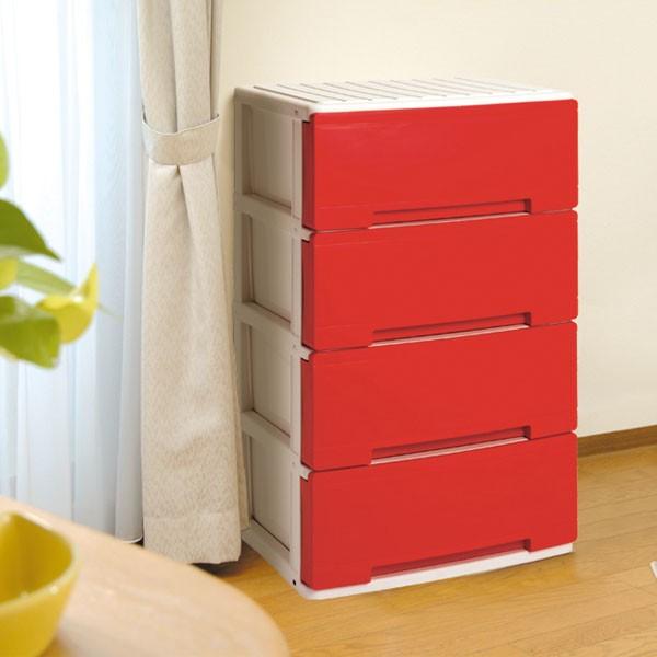 収納 チェスト クラリッチ 54 4段 コロ付き 時間指定不可 : ラクチーナ