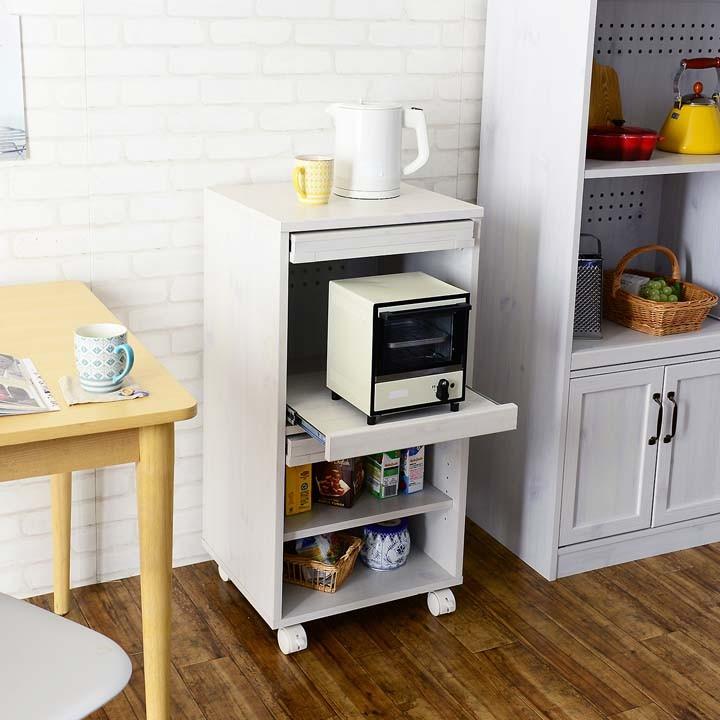 代引不可】 ワゴン キッチンワゴン レンジ台 ディスプレイラック