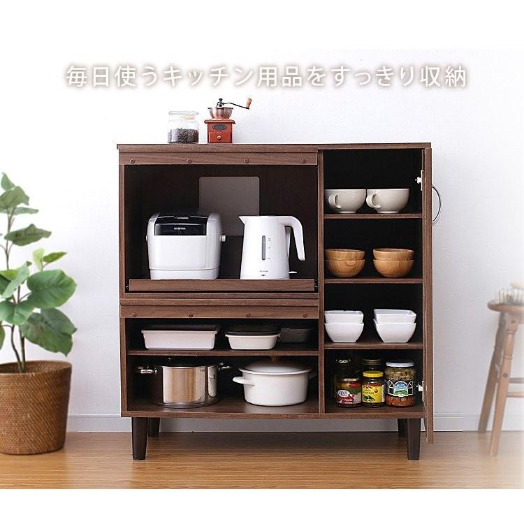 キッチン収納 おしゃれ 食器棚 キッチン収納 棚 キッチンボード カップボード レンジ台 Kbn 9390 Charme フラップラック フラップ棚 時間指定不可 M 暮らしの宅配便 通販 Yahoo ショッピング