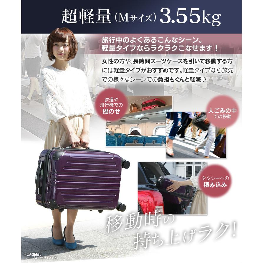 スーツケース 機内持ち込み キャリーケース Mサイズ 安い 63l おしゃれ キャリーバック キャリー 旅行かばん 軽量 頑丈 丈夫 Tsaロック Kd Sck M 暮らしの宅配便 通販 Yahoo ショッピング